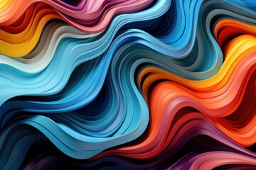 Abstraction In the style of wavy lines and organic shapes. AI generated