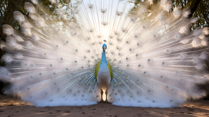 beautiful peacock in nature