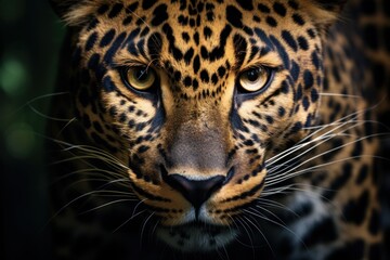 Obraz na płótnie Canvas Leopard portrait. AI generated