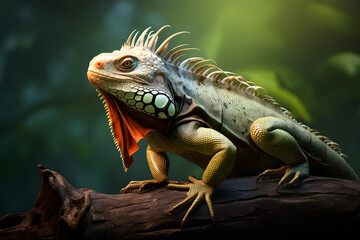 Iguana lizard in nature - Powered by Adobe