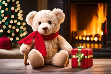 christmas teddy bear