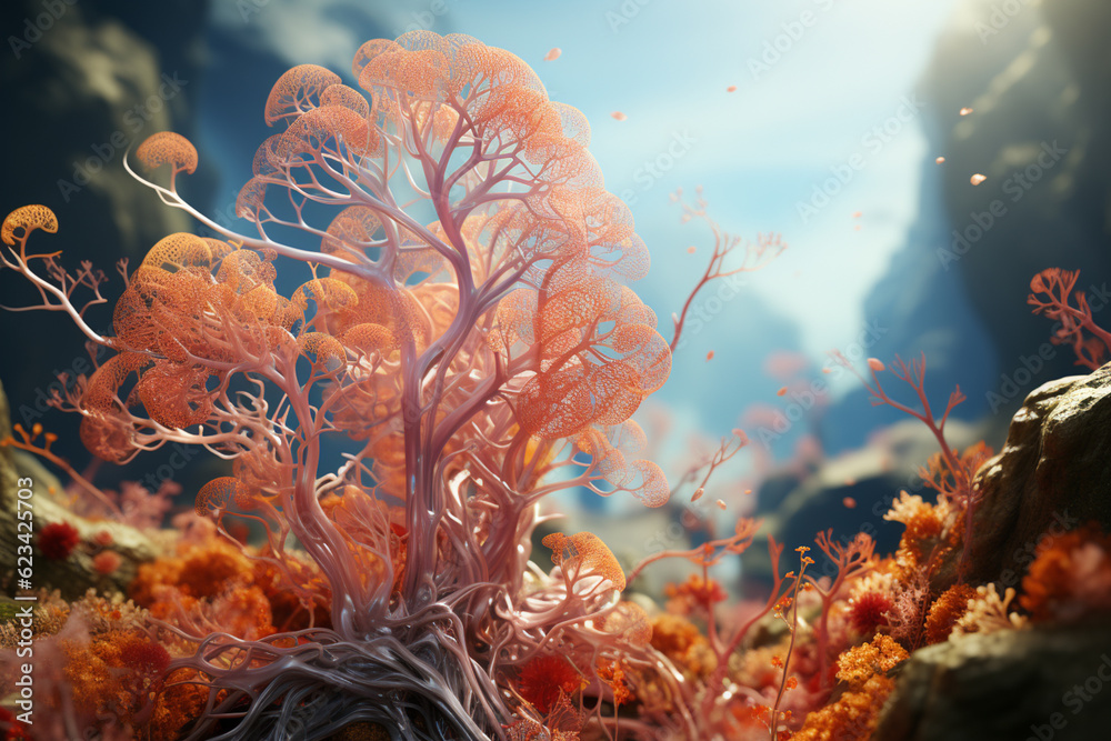 Poster a medical animation demonstrating the movement of mucus in the bronchial tree and the role of cilia 