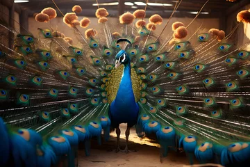 Deurstickers beautiful peacock in nature © AGSTRONAUT