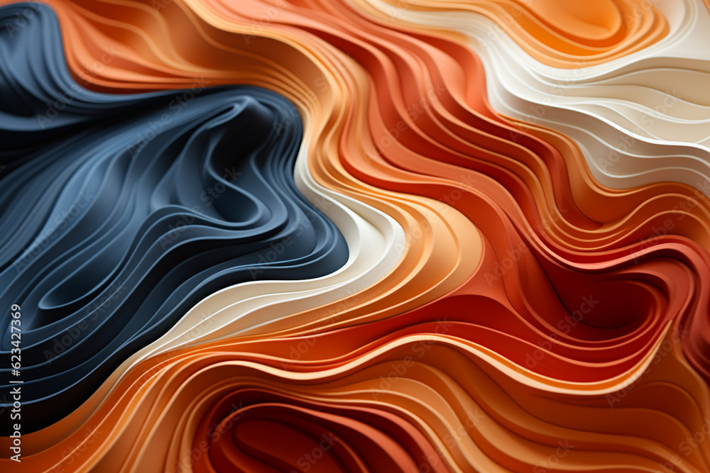 Aufkleber capturing the mesmerizing patterns created by windblown sand, resembling waves or ripples frozen in time.  Generative AI technology.