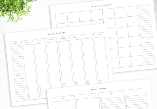 Desk Weekly and Monthly Planner A3