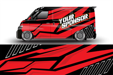 racing car wrap design for vehicle vinyl stickers and automotive company sticker livery	