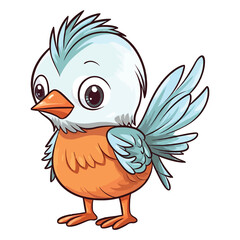 Obraz premium Whimsical Winged Creature: Cute Archeopteryx Dino Illustration