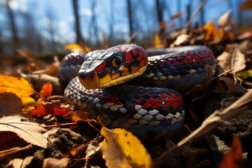 Obraz premium snake in the forest
