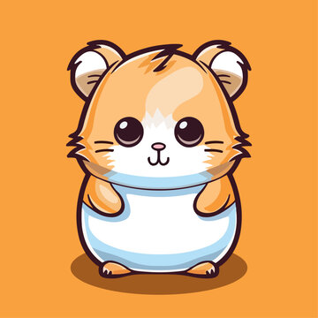 recommend clip art: Cute Cartoon Hamster - Adorable Pocket Pet and Playful Rodent. Vector Illustration for Children and Baby. Flat Clipart of a Furry Creature