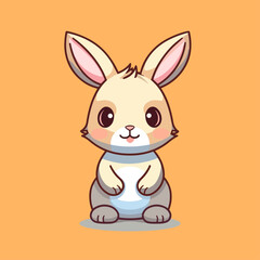 Cute Cartoon Hare - Playful Bunny Illustration. Vector Clipart of a Swift Runner and Adorable Woodland Creature for Children and Baby