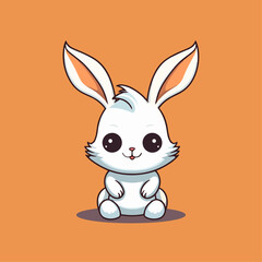 Cute Cartoon Hare - Playful Bunny Illustration. Vector Clipart of a Swift Runner and Adorable Woodland Creature for Children and Baby