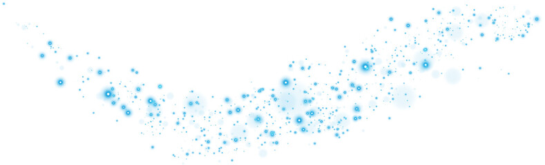 Blue sparks glitter special light effect. Sparkles on transparent background. Christmas abstract pattern. Sparkling magic dust particles. PNG.