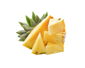 pineapple slice isolated on transparent png