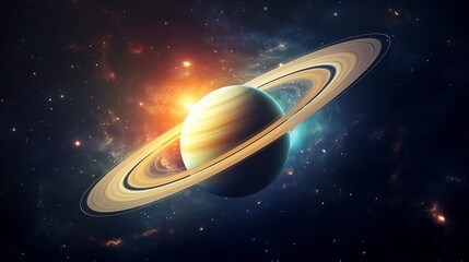 Beautiful Saturn in the Galaxy