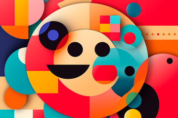 puzzle abstract smile generative ai