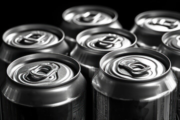 gray aluminium cans generative ai