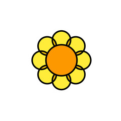 yellow flower icon design 