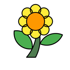 yellow flower icon design 