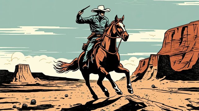 cowboy riding a horse