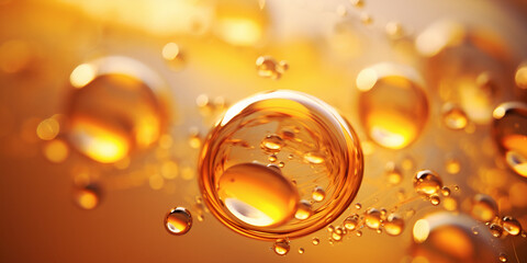 Drops of liquid gel serum , texture micro bubble, beauty concept, horizontal banner.	
 - obrazy, fototapety, plakaty