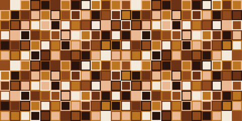 Coffee tiles made from repeating mosaics. For print and decoration, textiles, wallpapers, surfaces. Double brown squares, same tile.