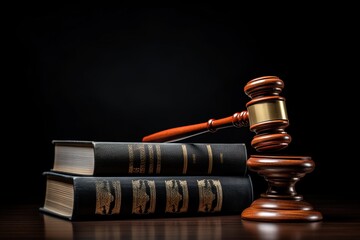 Judge gavel, bokeh background, justice concept. Generative AI