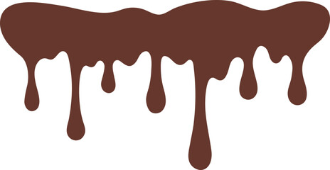 Melted Chocolate Dripping Illustration