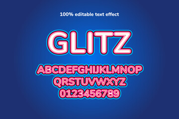 glitz text effect, this design is suitable for pamphlets, t-shirts, banners, or web designs.