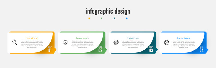 infographic design presentation business infographic template with 4 options
