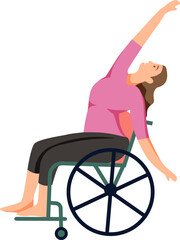 Obraz premium Reverse yoga asana pose illustration