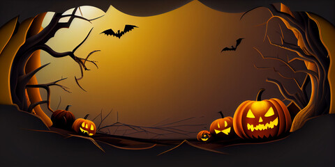 Sales banner for Halloween with copyspace, perfect for advertising and promotional halloween campaign