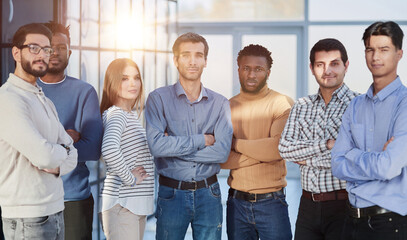 Were all different but as a team we fit together. Portrait of a diverse group of businesspeople in...