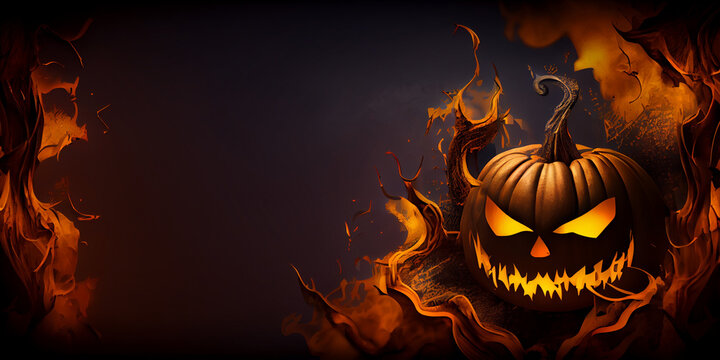 Sales banner for Halloween with copyspace, perfect for advertising and promotional halloween campaign