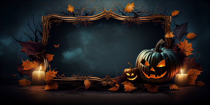 Sales banner for Halloween with copyspace, perfect for advertising and promotional halloween campaign