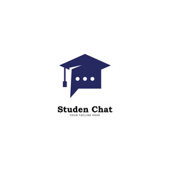 student chat logo icon vector template