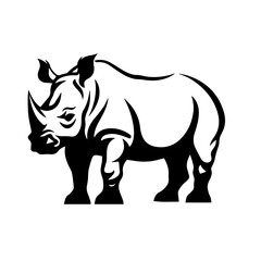 rhino silhouette illustration 