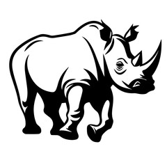 rhino silhouette illustration 