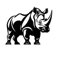 rhino silhouette illustration 
