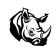 rhino silhouette illustration 