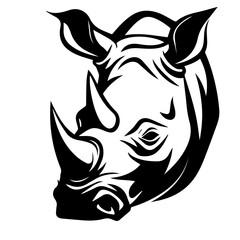 Fototapeta premium rhino silhouette illustration 