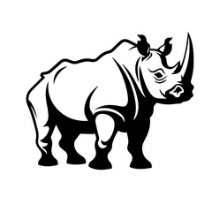 rhino silhouette illustration 