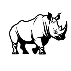 Fototapeta na wymiar rhino silhouette illustration 