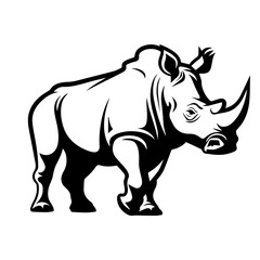 rhino silhouette illustration 