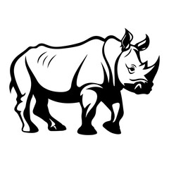 rhino silhouette illustration 