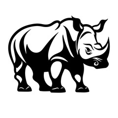 rhino silhouette illustration 