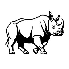 rhino silhouette illustration 