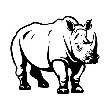 rhino silhouette illustration 