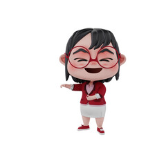 3d Cute Character Businesswoman Illustration