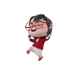 3d Cute Character Businesswoman Illustration