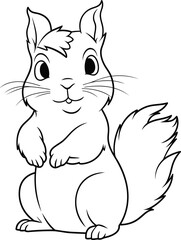 Squirrel coloring pages vector animals